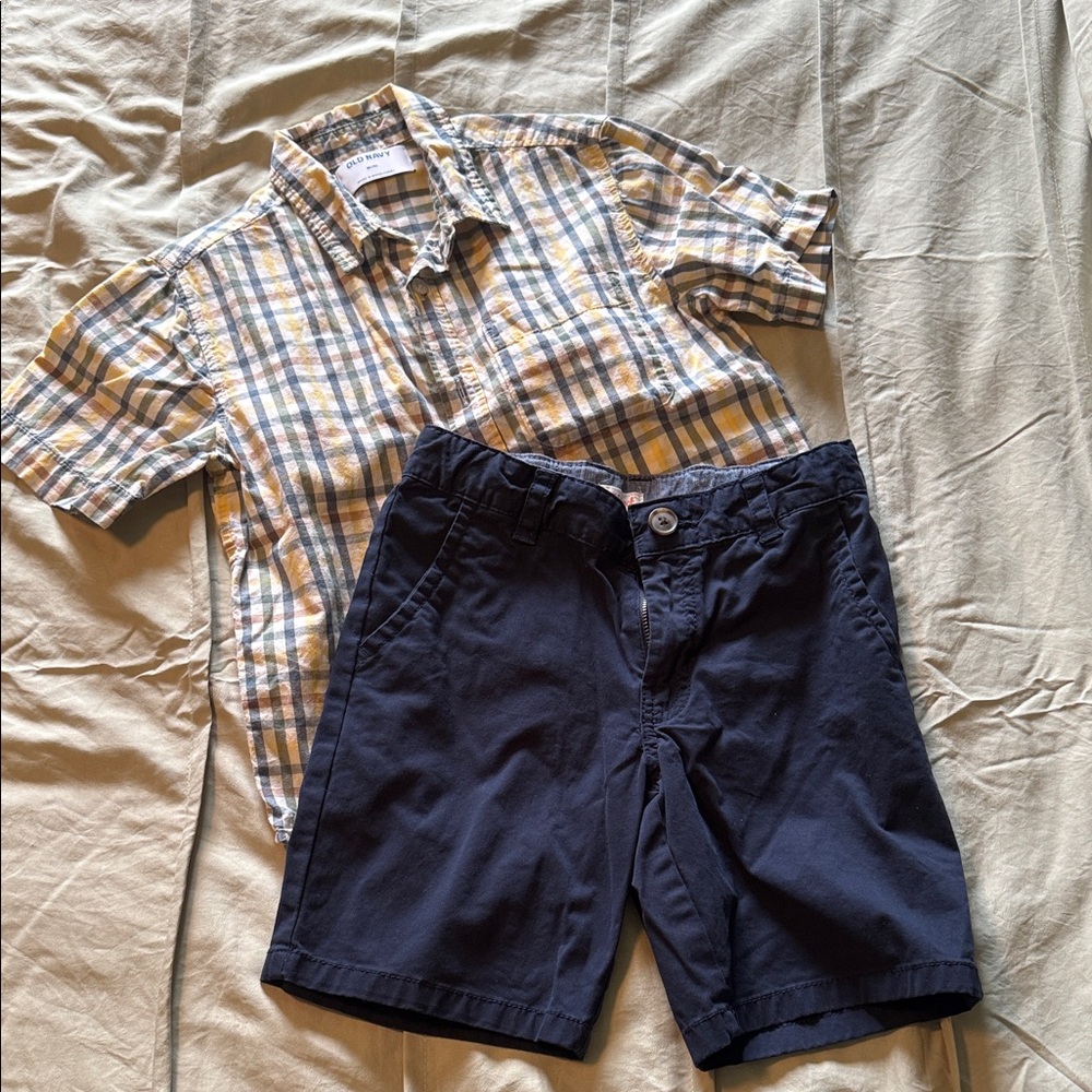 Boys bundle Shorts and short sleeve button up